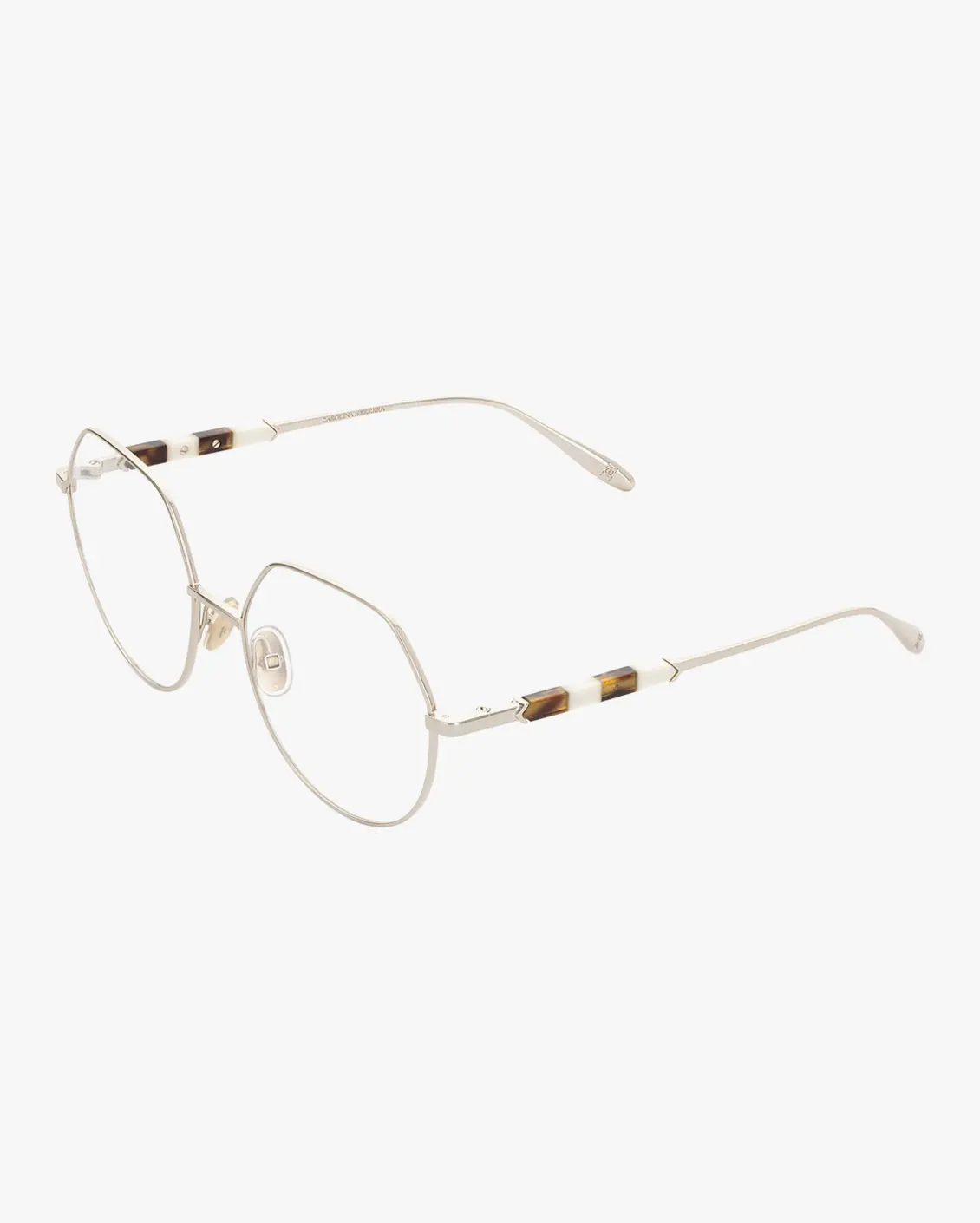 Hexagonal Eyeglasses in Gold