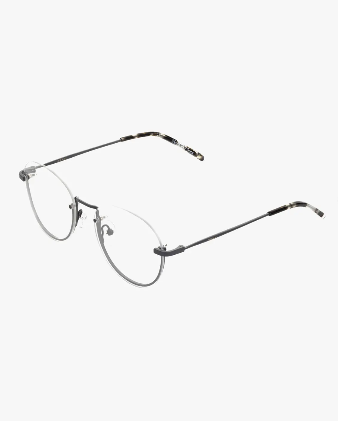 Round Eyeglasses in Grey