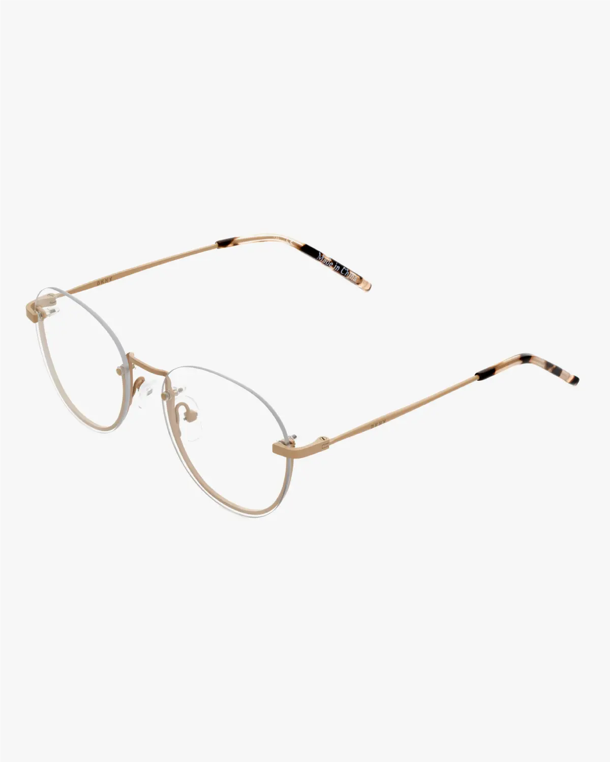 Round Eyeglasses in Gold