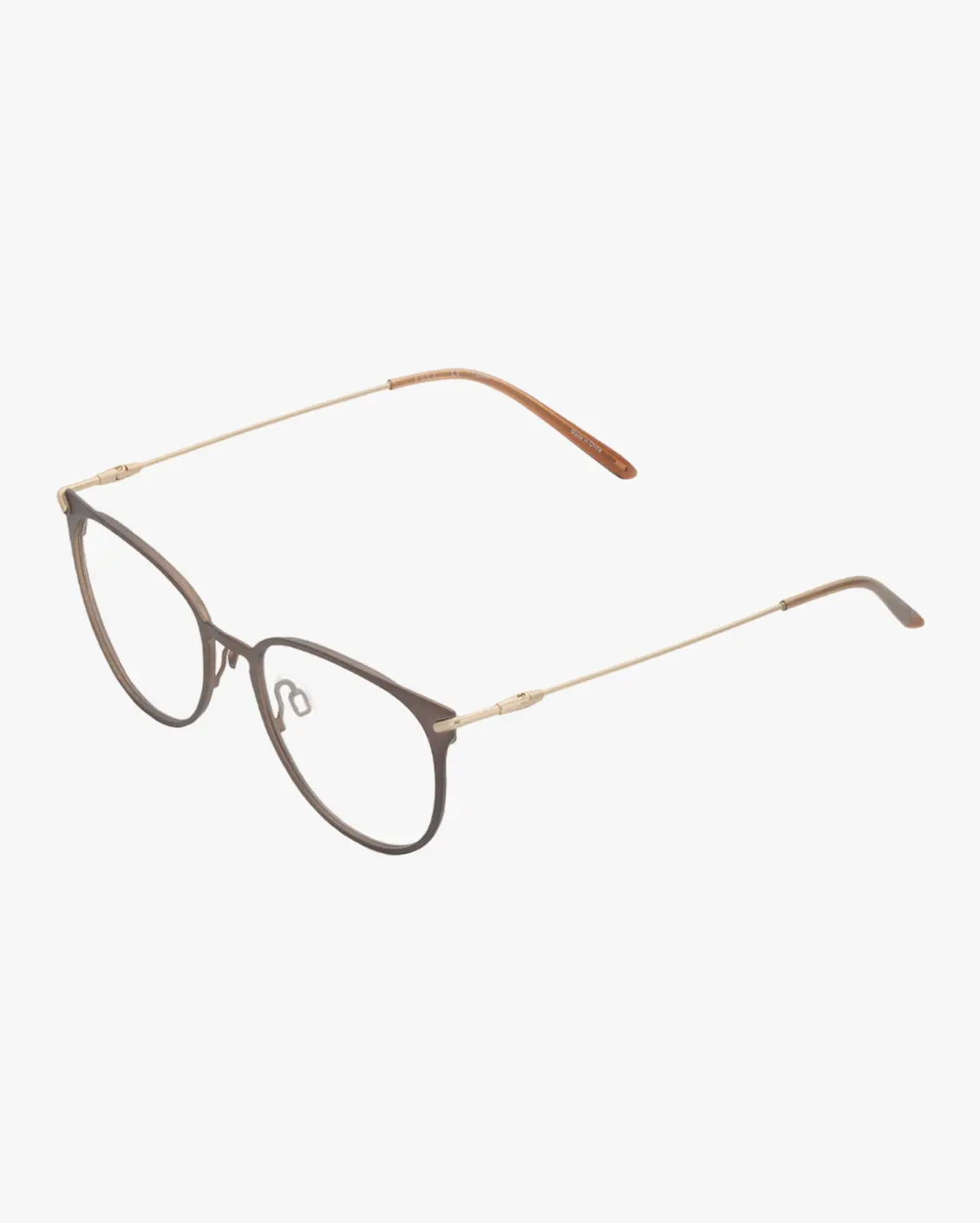 Round Eyeglasses in Brown