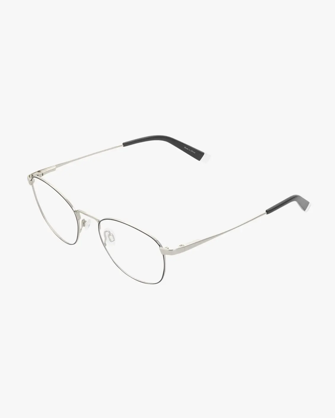Round Eyeglasses in Silver