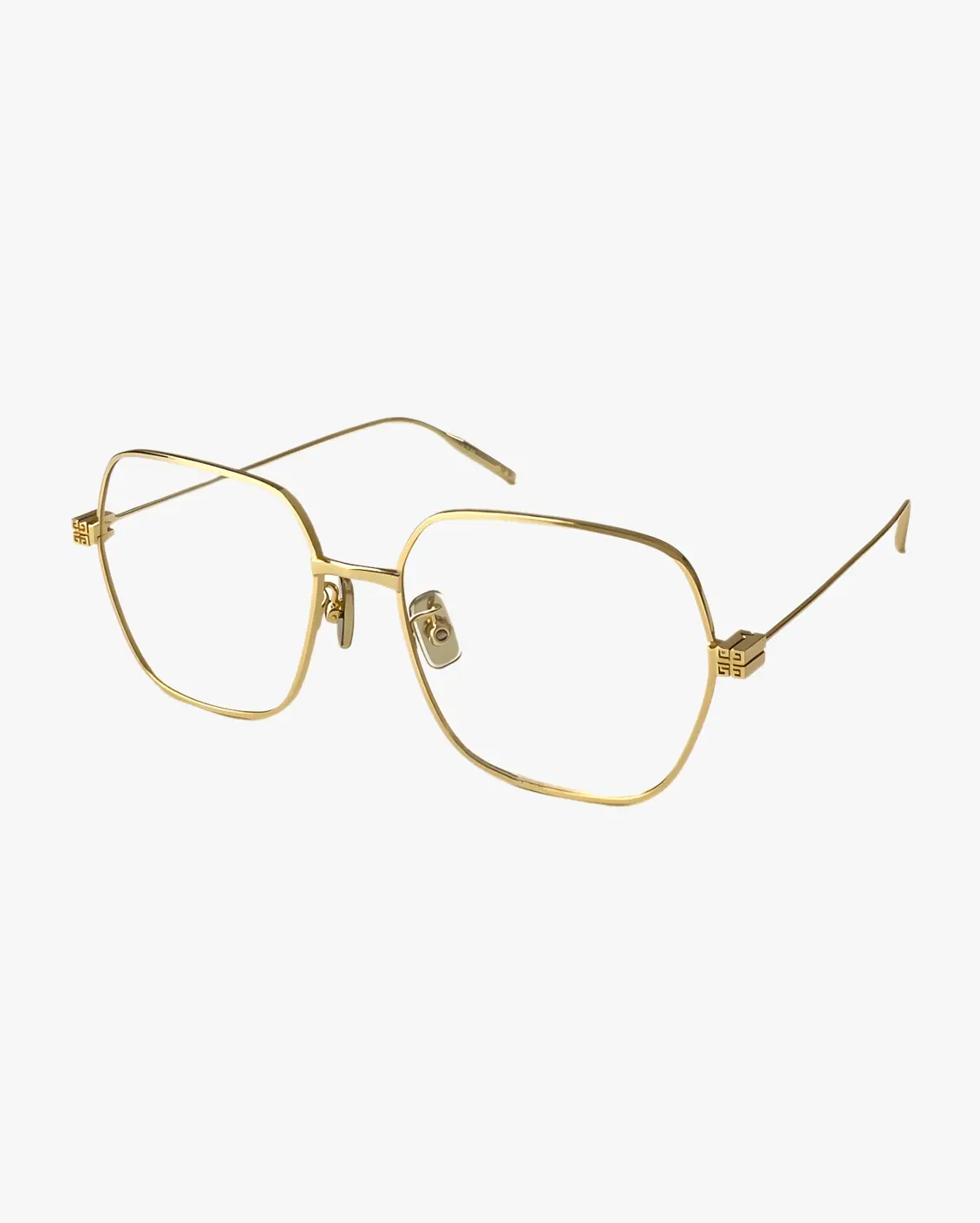 Square Eyeglasses in Gold
