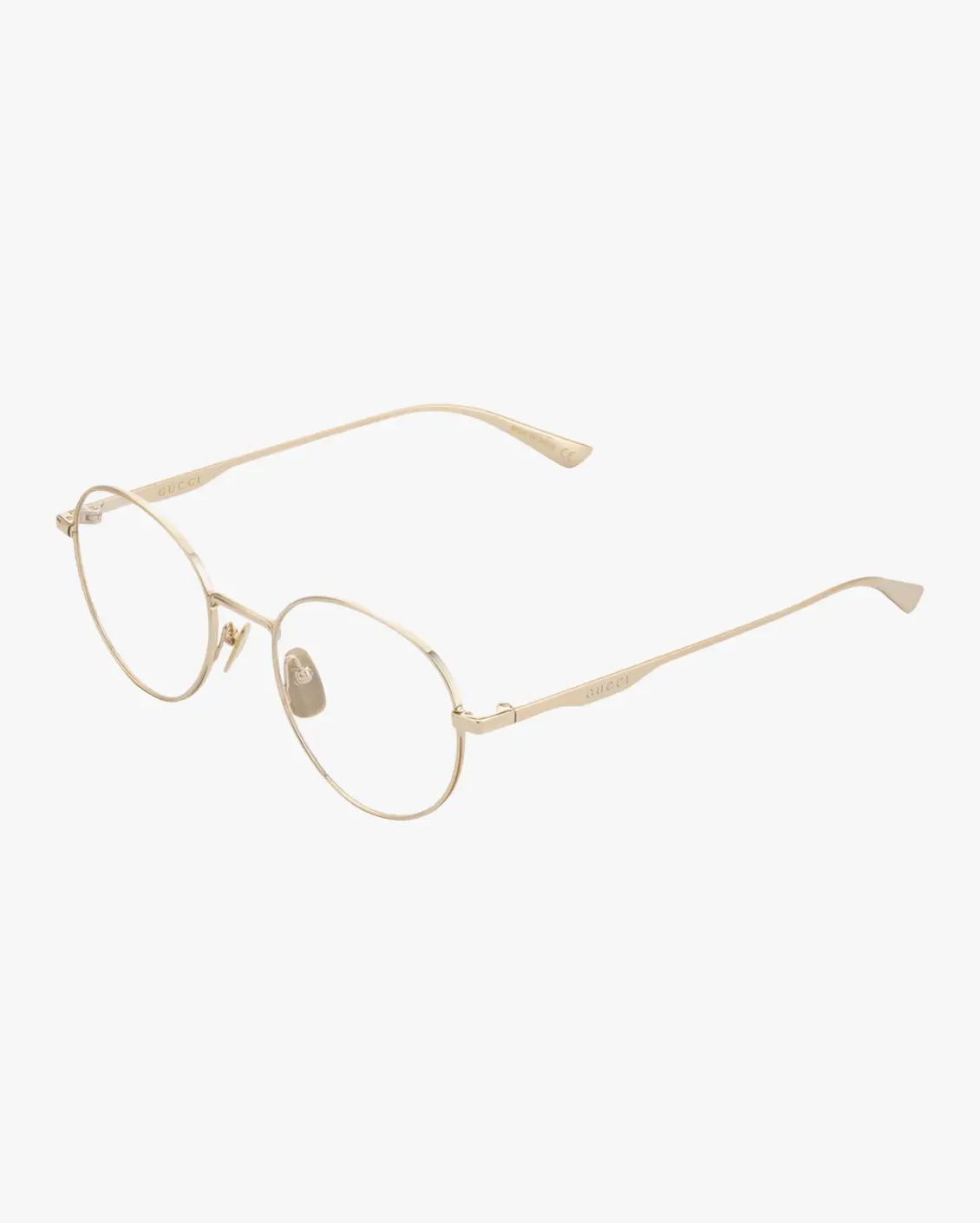 Round Eyeglasses in Gold