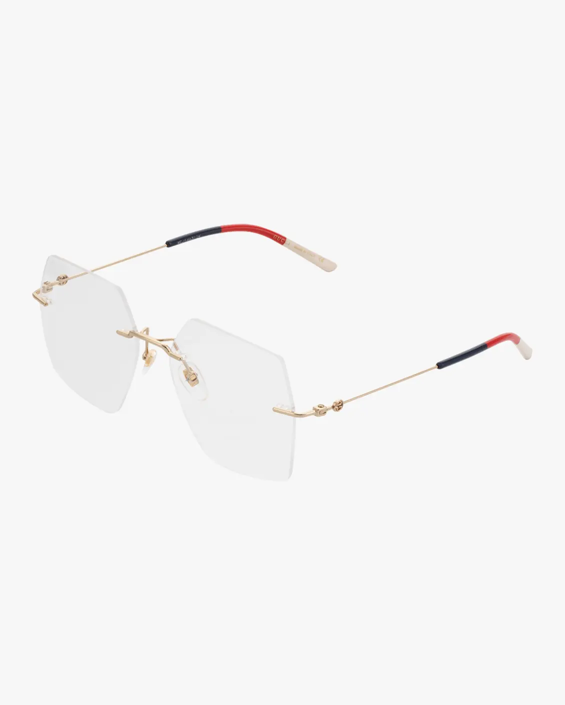 Square Eyeglasses in Gold