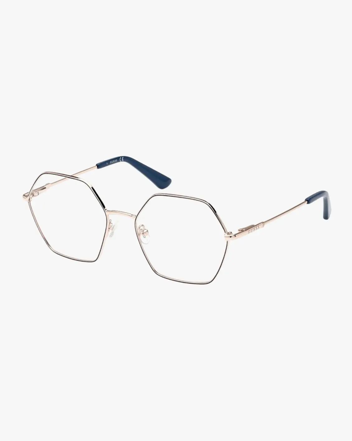 Hexagonal Eyeglasses in Gold