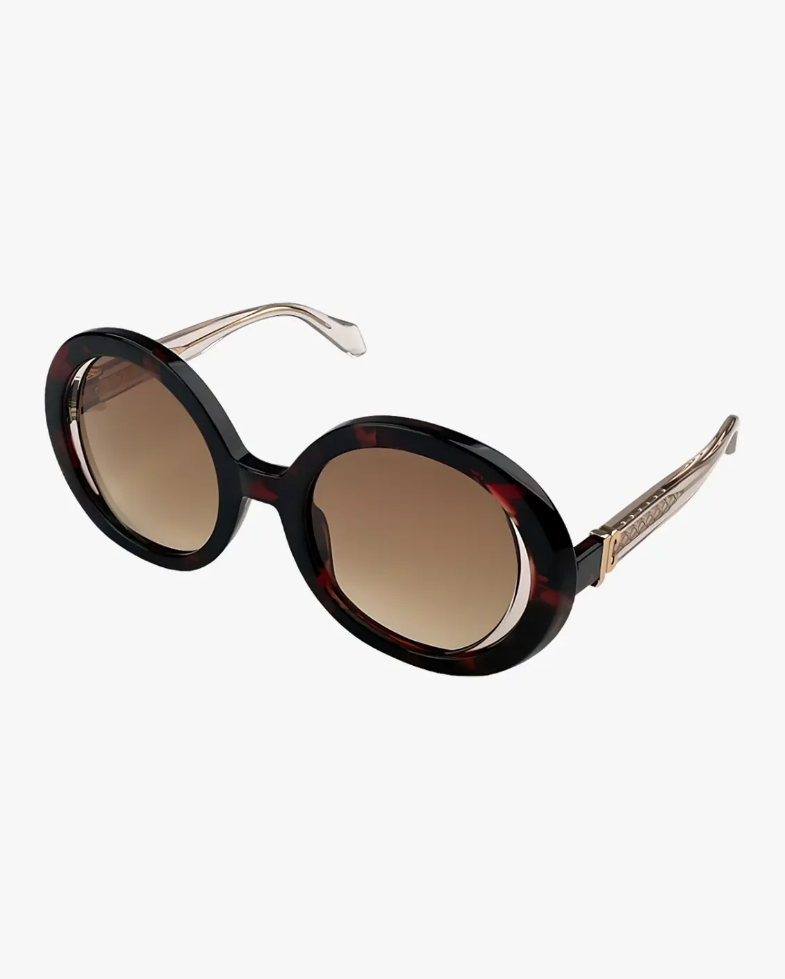 Round Sunglasses in Brown