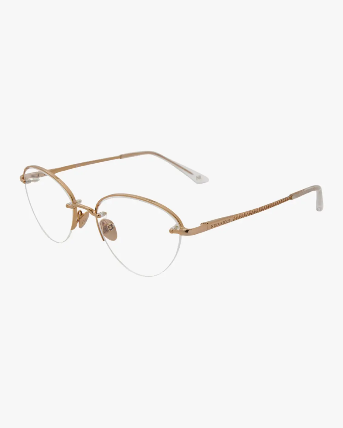 Round Eyeglasses in Gold