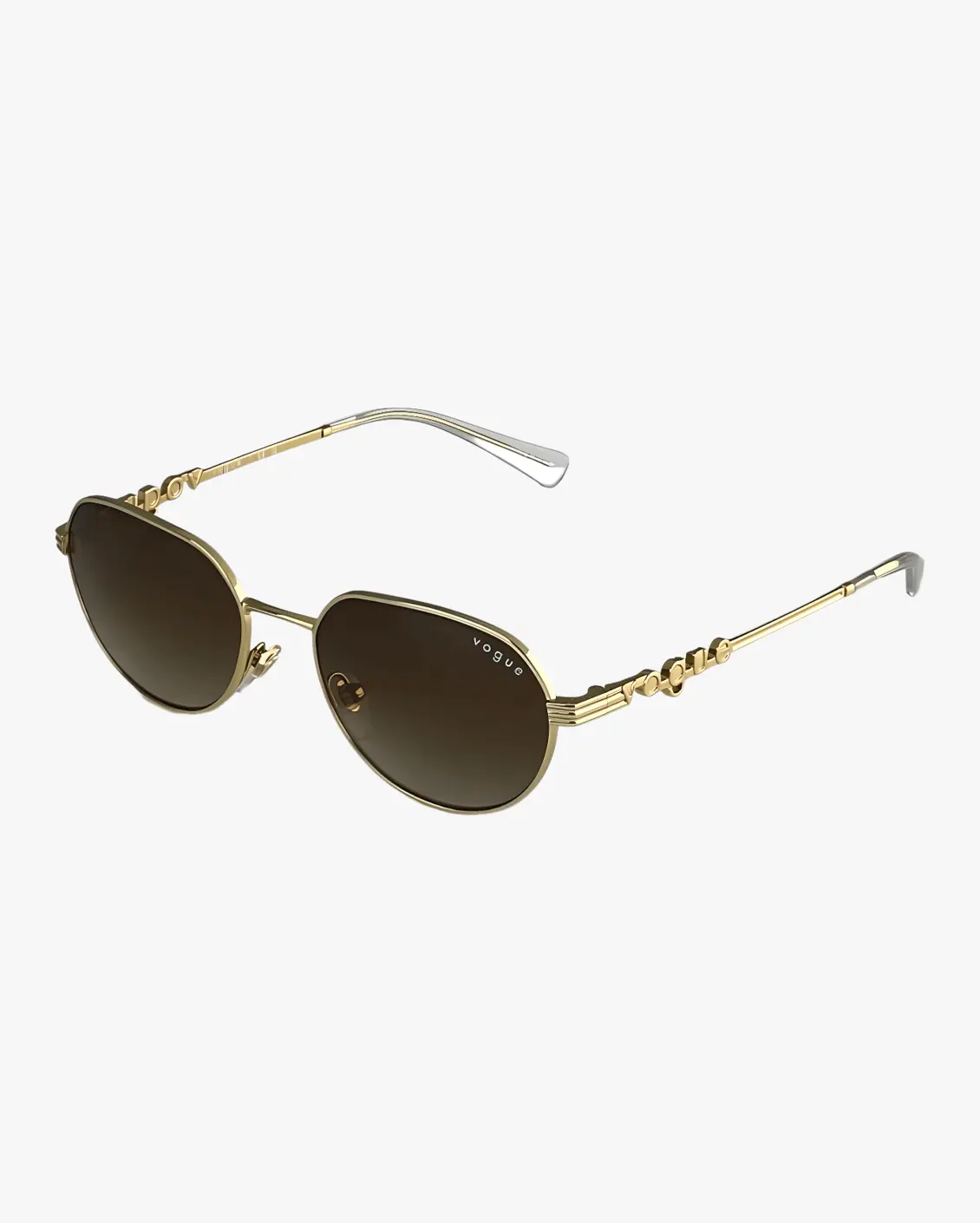 Round Sunglasses in Gold